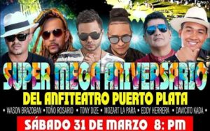 Super anniversary concert of the Puerto Plata Amphitheater to be held Saturday, March 31