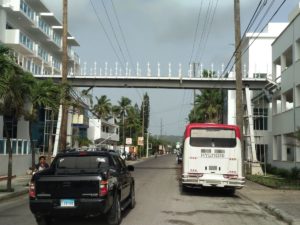 Pedestrian Bridge in Cabarete is built between two buildings of the new Lifestyle Holidays resort