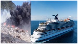 A cruise ship with 6000 passengers on board coming to the Amber Cove has to be diverted due to dense smoke for the landfill