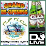 Flip Flop Grand Re-Opening of the Beach Restaurant, Sep 1