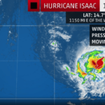 Hurricane Isaac that is moving its way to the eastern Caribbean islands