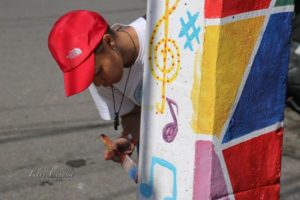 Art on posts of Sosua streets