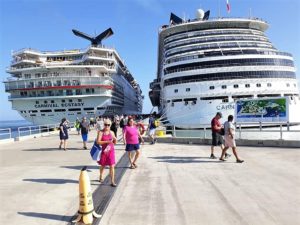 Almost 7000 tourists arrived Tuesday at the modern terminal Amber Cove