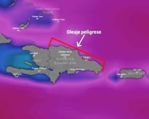Dangerous swells on the Atlantic coast of DR, high waves expected