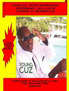 Haitian Musician Young Cuz performing in Cabarete, Callejon de La Loma
