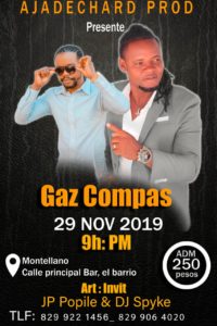 Popular Haitian band Gaz Compas in Montellano November 29th