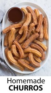 churros with chocolate dip