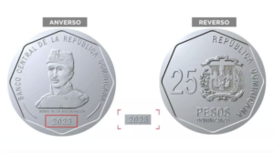 Central Bank issues new RD$25 coins