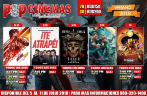 Pop Cinemas - this week movies at Playa Dorada Puerto Plata