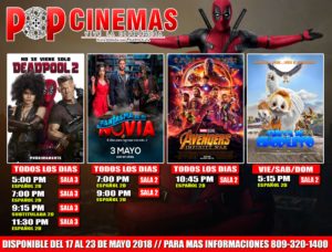Pop Cinemas - this week movies at Playa Dorada Puerto Plata