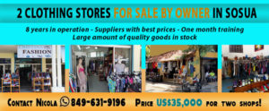 Clothing stores / businesses in Sosua for sale by owner